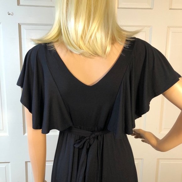 Lux/Urban Outfitters Flutter Sleeve Dress Sz M - Picture 7 of 11